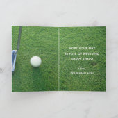 Aangepaste Monogrammed Fathers Day Golf Wenskaart Kaart (Binnen)