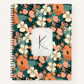 Aangepaste monogrammed Floral Notitieboek (Voorkant)