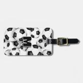 Aangepaste Monogrammed Soccer Player bagagelabels (Voorkant horizontaal)