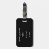 Aangepaste Monogrammed Soccer Player bagagelabels (Achterkant verticaal)