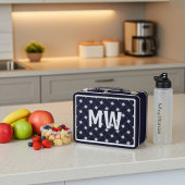 Aangepaste Monogrammed Zwart en Wit Geweven Patroo