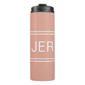 Aangepaste monogrammen Initialen Drinkware Girly P Thermosbeker (Voorkant)