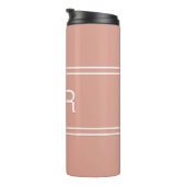 Aangepaste monogrammen Initialen Drinkware Girly P Thermosbeker (Geroteerd rechts)