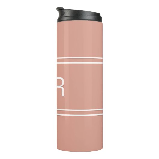 Aangepaste monogrammen Initialen Drinkware Girly P Thermosbeker (Geroteerd rechts)