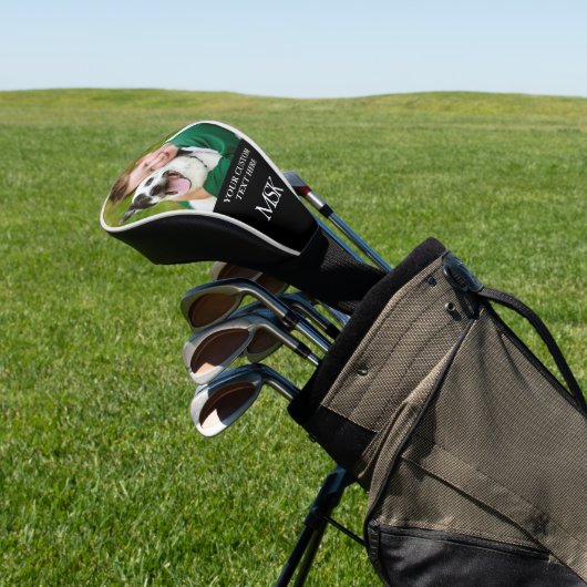 Aangepaste monogrammen Initialen Foto gepersonalis Golfheadcover (Insitu)