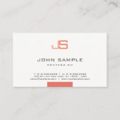 Aangepaste monogrammen Moderne Elegant Sjabloon Visitekaartje (Achterkant)