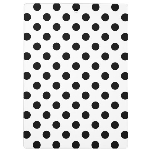 Aangepaste monogrammen zwarte en witte pooldot klembord (Achterkant)