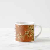 Aangepaste monogrammus Gold Sparkle Espresso Kop (Rechts)