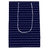 Aangepaste monogramnaam Navy Blue Sandpiper Bird Medium Cadeauzakje (Achterkant)