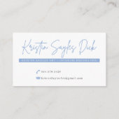 Aangepaste monokaarten niet bewerkt visitekaartje (Achterkant)