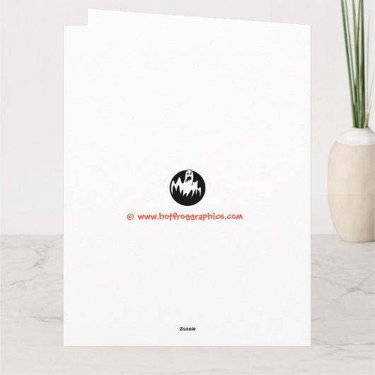 Aangepaste Monster Halloween Party-uitnodiging - B Kaart (Achterkant)