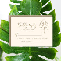 Aangepaste Monstera Monogram Bruiloft Logo
