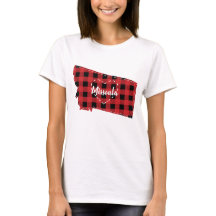 Aangepaste Montana Home State Buffel Plaid Kerstmi