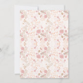 Aangepaste mooie bloemrijke donkerburgunderroze en kaart (Achterkant)