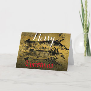 Aangepaste mooie kerstkaart antieke pijlen feestdagen kaart