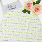 Aangepaste mooie pastel hart patroon Greenery Schort