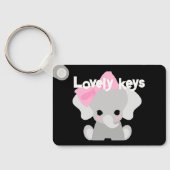 Aangepaste Mooie Sleutels Tekst Baby Leuke olifant Sleutelhanger (Achterkant)