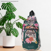 Aangepaste mooie waterverf schilderij bloemensched sling bag