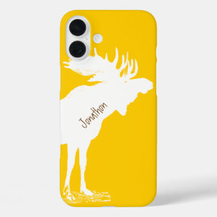 Aangepaste Moose Yellow Wijzigingen in om het even iPhone 16 Plus Hoesje