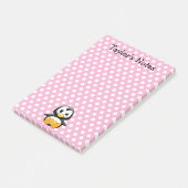 Aangepaste Mop Uitgekartelde Pinguïn Post-it® Notes (Schuin)