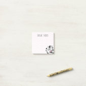 Aangepaste Moppige Grappige Cartoon Koe Post-it® Notes (Op bureau)
