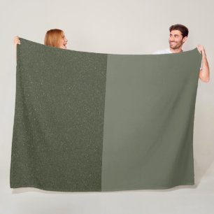 Aangepaste mos groene halve toon fleece deken