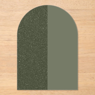 Aangepaste Moss Green Arch acryl uitnodiging Uitnodigingen