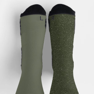 Aangepaste Moss Green Crew Sokken - Vrouwenstijl