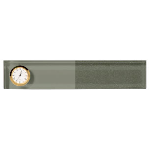 Aangepaste Moss Green Desk Klok naamplaat Naambordje