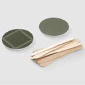 Aangepaste Moss Green Diamond Fans – Bulk Event Handwaaier (Niet-gemonteerd)