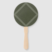 Aangepaste Moss Green Diamond Fans – Bulk Event Handwaaier (Voorkant)
