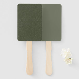 Aangepaste Moss Green Duo handventilatoren – Recht Handwaaier