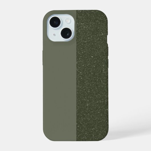 Aangepaste Moss Green Noise Split iPhone 15 Hoesje (Achterkant)