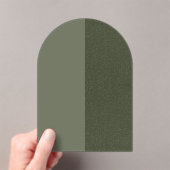 Aangepaste Moss Green Split Arch Acryl Uitnodiging Acryl Uitnodigingen (Insitu (Draagbaar))