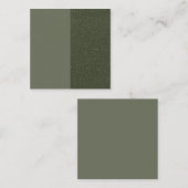 Aangepaste Moss Green Split Flat Loyalty Kaart (Voorkant / Achterkant)