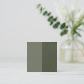 Aangepaste Moss Green Split Flat Loyalty Kaart (Staand voorkant)