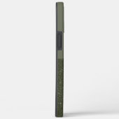 Aangepaste Moss Green Split Textuur iPhone Case (Achterkant / Rechts)