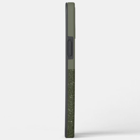 Aangepaste Moss Green Split Textuur iPhone Case (Achterkant / Rechts)