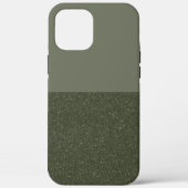 Aangepaste Moss Green Split Textuur iPhone Case (Achterkant)