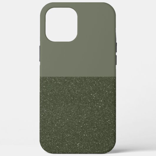 Aangepaste Moss Green Split Textuur iPhone Case (Achterkant)