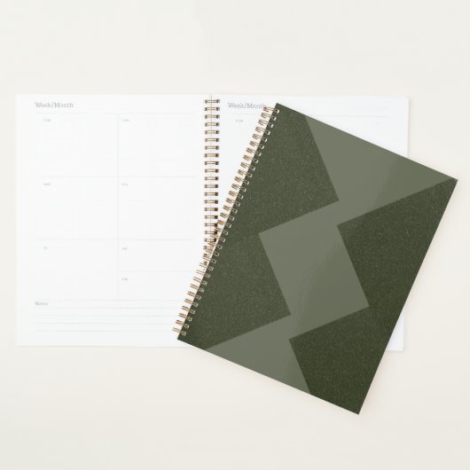Aangepaste Moss Green Weekly Planner (Display)