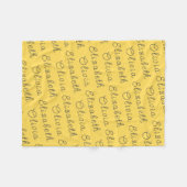 Aangepaste Mosterd Geel Gepersonaliseerde Baby Mei Fleece Deken (Voorkant (Horizontaal))