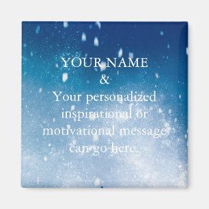 Aangepaste Motivatie bericht Groene Glitter Magneet