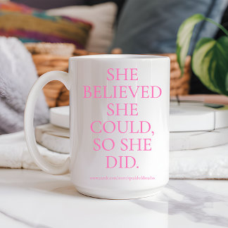 Aangepaste Motivatie Gift voor Her & Boss Dames Koffiemok