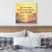 Aangepaste motivatie offerte, maak uw eigen canvas afdruk (Insitu (Slaapkamer))