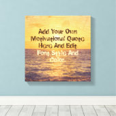 Aangepaste motivatie offerte, maak uw eigen canvas afdruk (Insitu (Houten vloer))