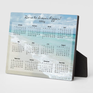 Aangepaste Motivatie strand 2024 bureaukalender Fotoplaat