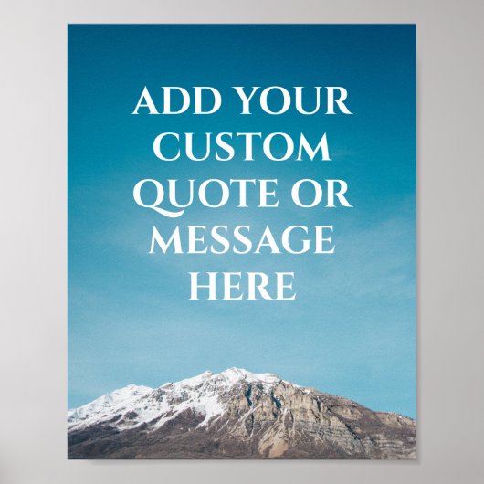 Aangepaste Motiverende Reisquote Poster (Voorkant)
