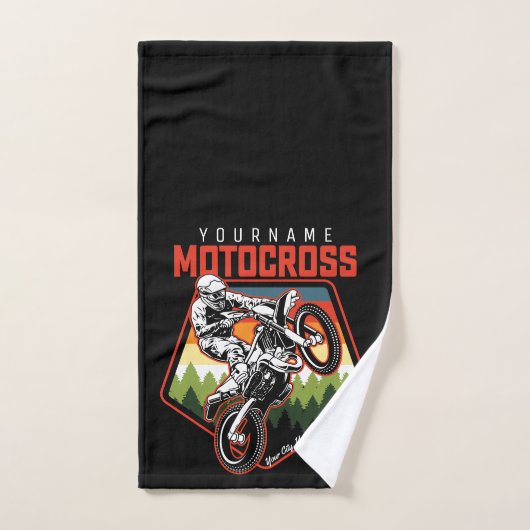 Aangepaste Motocross-racebesturing met vuil spoor Bad Handdoek (Handdoek)