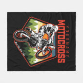 Aangepaste Motocross-racebesturing met vuil spoor Fleece Deken (Voorkant (Horizontaal))